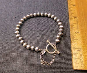 Beautiful Silpada B0059 solid heavy sterling silver bead bracelet 17.2 grams - Picture 1 of 4