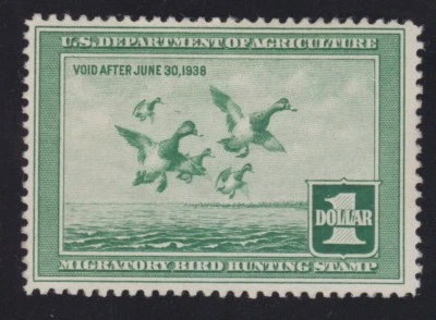 US RW4 $1 Duck Hunting Unused VF SCV $75 - Image 1 of 2