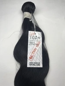 10A+ 100% Unprocessed Brazilian Virgin Remy Body Wave 18"_#NATURAL DARK - Picture 1 of 2