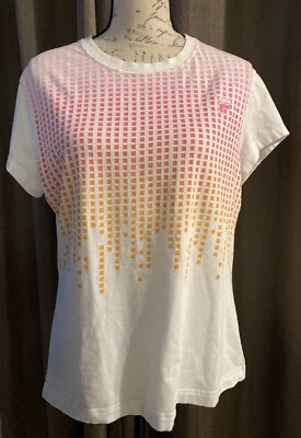 Camiseta deportiva FILA SPORT Top cuello redondo manga corta estampado geométrico mujer XL Foto 1 de 4