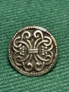 Vintage Pewter Buttons- 8  SAGA  Design 11/16” Sturdy!! Norwegian NOS - Picture 1 of 6