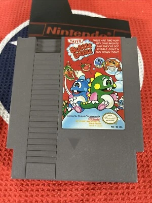 NES Nintendo TAITO BUBBLE BOBBLE (Authentic Original Cartridge) with Sleeve - Photo 1/3