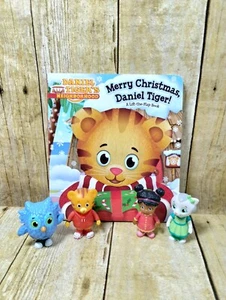 Merry Christmas Daniel Tiger Neighborhood Lift-the-Flap Book & 4 Figured - Picture 1 of 8