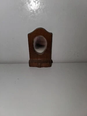 Dollhouse Miniature Vintage Wood Mirror - Image 1 of 4