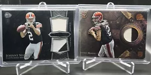 2014 Johnny Manziel- Browns Rookie (2) Card Memorabilia Lot: Read Description - Picture 1 of 7