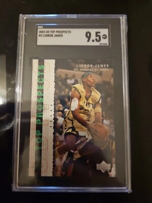 2003-04 Upper Deck UD Top Prospects - #3 LeBron James (RC) SGC 9.5 - Image 1 of 4