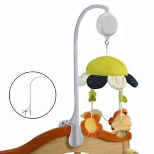Baby Wiege Bett Mobile Musik Box Halter Arm Halterung Kinderzimmer Babybett Weiß - Bild 1 von 10