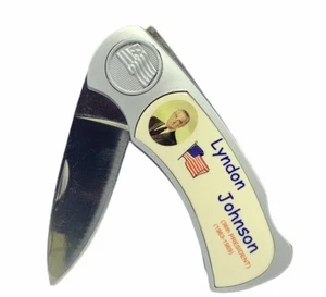 Taschenmesser Präsidenten Klappklinge Vintage US-Flagge Geschichte Lyndon Johnson 36. - Bild 1 von 4