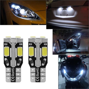 2pcs 6000K White T10 168 194 2825 LED License Plate Map Dome Parking Light Bulbs - Picture 1 of 16