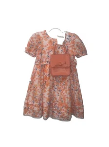 Abito a maniche corte stampato RACHEL ZOE bambina con borsetta - 3T NUOVO - Foto 1 di 8