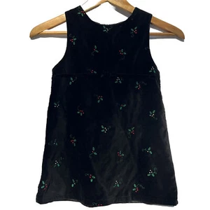 Sonoma Life Style Kleid Pullover schwarz Samt Urlaub Stechpalmenblätter Beeren Gr. 4 - Bild 1 von 9