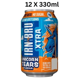Irn-Bru Xtra Unicorn Tears Flavour 12 X 330ml/New Limited Edition/No Sugar/Trend - Picture 1 of 2