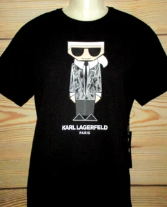 MENS KARL LAGERFELD BLACK T-SHIRT SIZE M - Picture 1 of 2