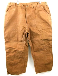 Vintage Carhartt B11 BRN Carpenter Pants 42x27 Brown Duck Canvas Union Made USA - Picture 1 of 9