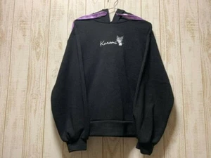 Sanrio Kuromi Pullover Hoodie with Face Mask Size L Black Kawaii Brand New - Picture 1 of 10