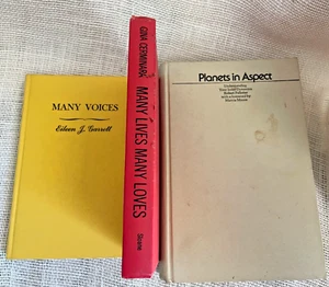 3 Vintage ASTROLOGY BOOKS Many Voices, Many Lives many Loves, Planets in Aspect - Bild 1 von 8