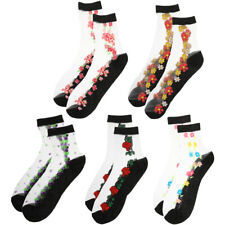  5 Pairs Cotton Embroidered Sock Thin Section Stocking Stuffers'