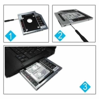Caddy 12.7mm Festplattenrahmen 2.5 Zoll HDD SSD SATA 3.0 II III CD/DVD-ROM Drive - Bild 1 von 4