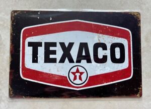 TEXACO OIL METAL SIGN MAN CAVE BAR PUB GARAGE WORKSHOP CAR BIKE 20x30cm