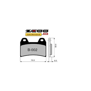 45B00200 KIT 2 PAAR BREMSBELÄGE VORNE ZCOO APRILIA RS 250 1998  - Bild 1 von 1