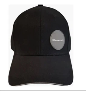 Maserati NWOT Black Cap with Side Gray Maserati Script Patch Fast Baseball Hat - Picture 1 of 4