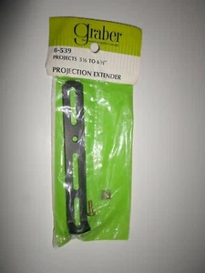 New Sealed ! Graber *Black* 5 1/2" - 6 1/2" Cafe Rod Projection Extender Curtain - Picture 1 of 4
