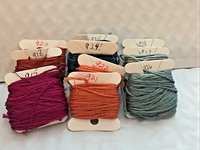 Lot of 10 DMC Cross Stitch Floss Carded-#915,918,920,921,922,924x2,926,927,928 - Image 1 of 4