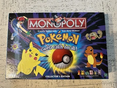 Hasbro Pokemon Collector's Edition Monopoly Board Game Brand New Sealed 1999 - Image 1 of 4