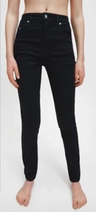 Calvin Klein Jeans 010 High Rise Skinny Black Jeans Size W28 L34 New - Picture 1 of 4