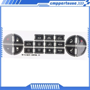 AC Dash Button Repair Kit Dual Climate Control Decal Stickers For GM SUV Trucks - Picture 1 of 10
