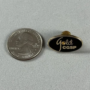 Gold CGSP Certified Guest Service Professional Rhinestone Pin Pinback #56173 - Picture 1 of 2
