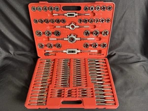 110 Piece Tap and Die Set SAE & METRIC Threading Tool Set With Storage Case - Imagen 1 de 5