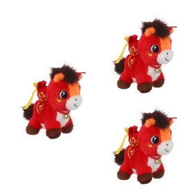  Set of 3 Year The Horse Mascot Doll Collectible Zodiac Plush Party Favors