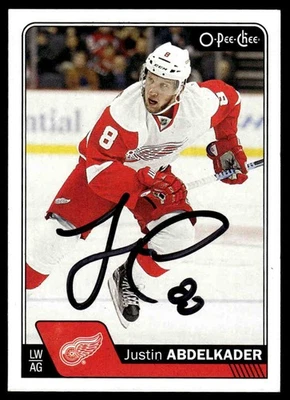 Justin Abdelkader Signed Auto Autographed Card 2016-17 O-Pee-Chee #34 Red Wings - Image 1 of 2