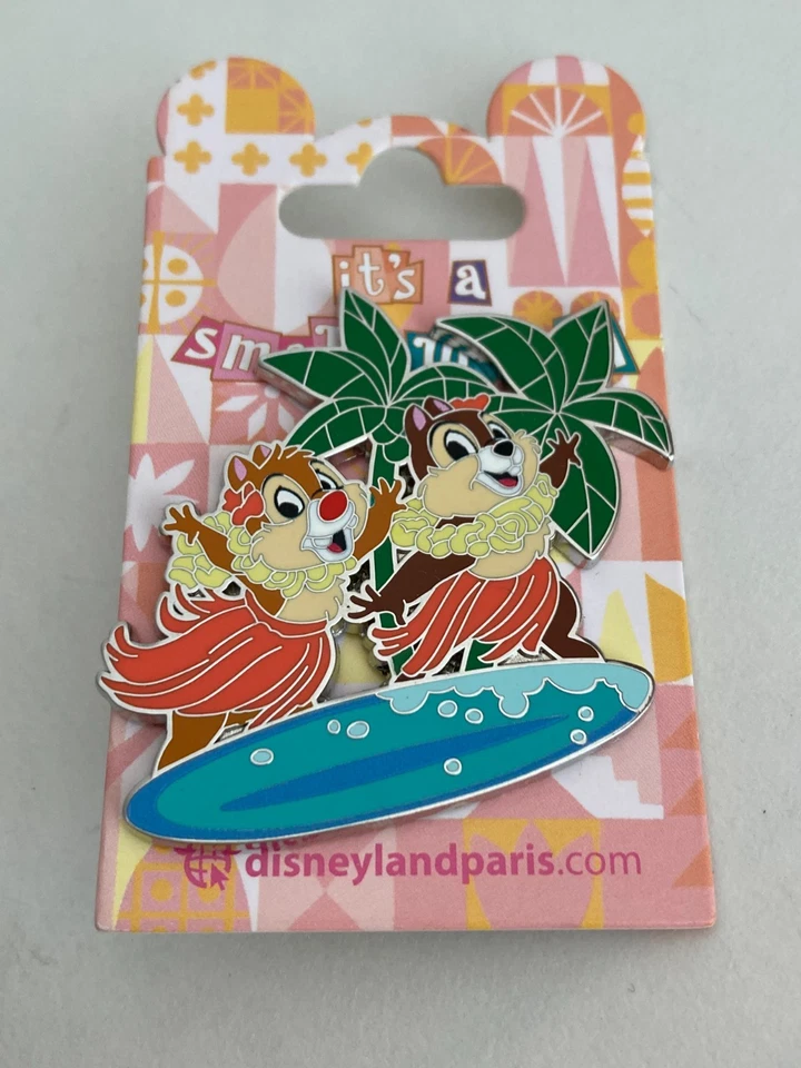 Disneyland París es un mundo pequeño Chip & Dale Hula Pin Disney DLP 164680 Foto 1 de 3