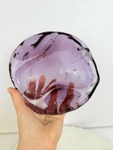 Blenko Glass #996 Lilac Freeform Ashtray Htf - Picture 1 of 12
