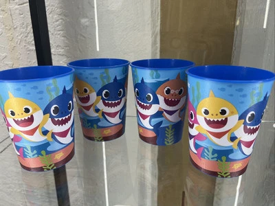 4 Pack Lot Baby Shark Designware 16oz Party Cups Plastic Favor Stadium Keepsake - Image 1 of 4