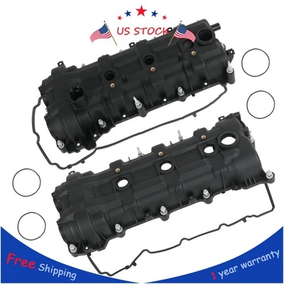 Valve Covers Set w/ Gasket for 2011-2021 Dodge Chrysler 300 Jeep Ram 1500 3.6L - Image 1 of 4