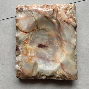 "Cenicero grueso vintage de mármol de ónix natural áspero-tallado 6""" - Imagen 1 de 20