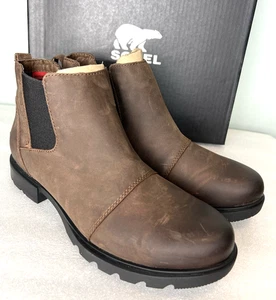 Sorel Emelie III CHELSEA wasserdichte Lederstiefeletten braun Größe 8,5 - Bild 1 von 11