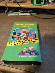 Here Comes Jesus!6 Animated Bible Stories & 6 Puppet Songs(VHS 1987)RARE-SHIP24H - Imagen 1 de 3