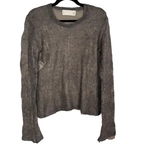 MG Vulpinari Rimini Nicolas Lark Womens IT 46 / US 12 Gray Mohair Wool Sweater - Picture 1 of 8