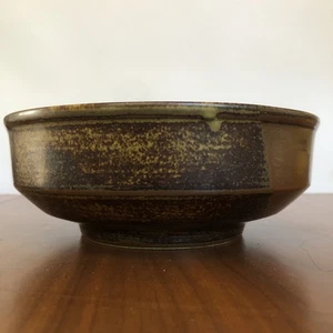 Iron Mountain Stoneware Pottery Serving Dish Bowl Roan Pattern 8 inch MCM - Picture 1 of 13