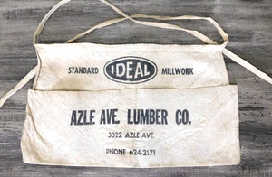 Vintage Carpenter's Half Canvas Apron ~ Ideal Standard Millwork ~ FORT WORTH TX - Picture 1 of 2