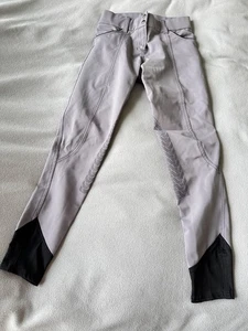 GhoDho Elara Pantaloni Donna 26 Ginocchiere Patch Calzoni Lavanda - Foto 1 di 9