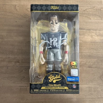 汤姆·布拉迪签名 Funko 金新英格兰爱国者队 12 英寸独家追逐人偶 wCOA — 第 1/4 张图片