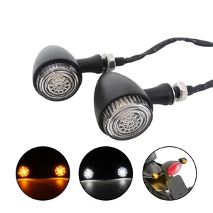 Motorcycle LED Turn Signal Indicator Lights Running Light Amber White For Honda - Picture 1 of 19