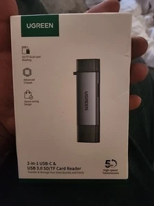 UGREEN USB C 2-in-1 & USB 3.0 Micro SD Card and Memory Card Reader Adapter - Picture 1 of 1
