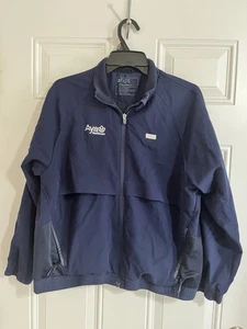 Figs Women’s L Navy Blue Sydney Scrub Jacket Medical Uniform Full Zip Aya Logo - Picture 1 of 9
