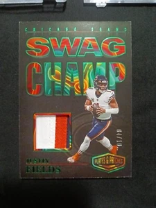 2023 Panini Plates & Patches Justin Fields Swag Champ 3 Color Patch 04/10 - Picture 1 of 3
